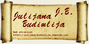 Julijana Budimlija vizit kartica
